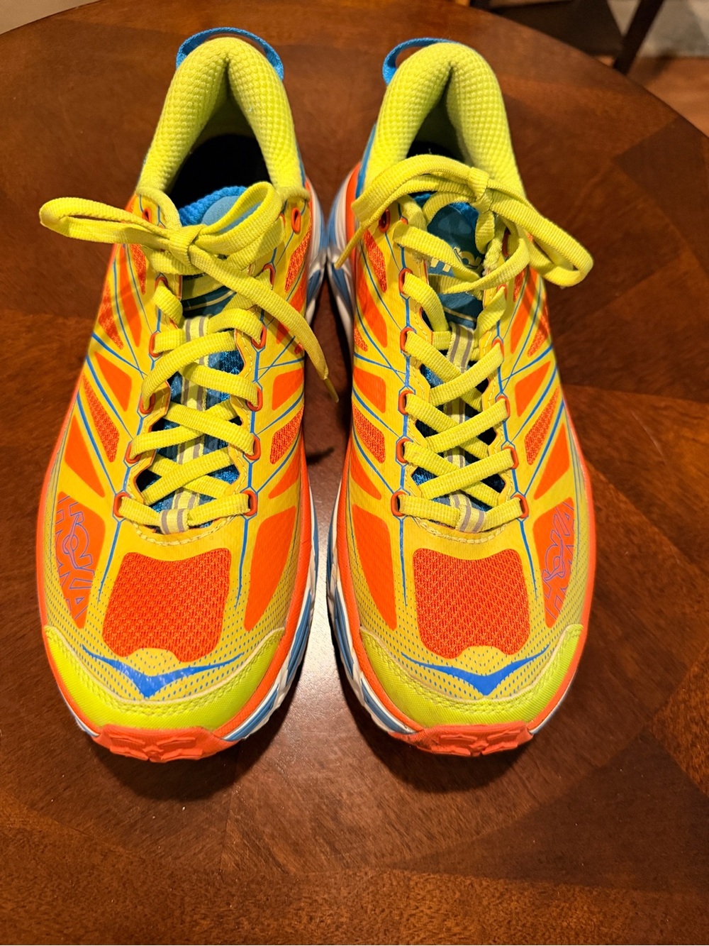 HOKA One One Mafate Speed 2 Trail Running Shoes in Orange & Yellow